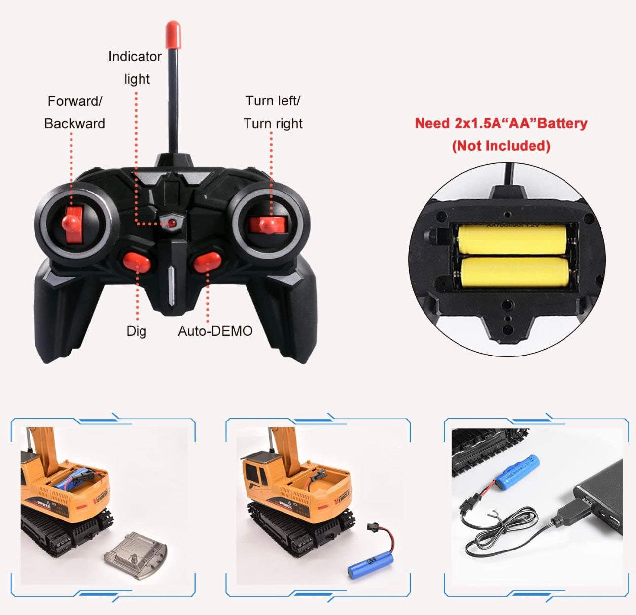 Excavator (kids remote toy)